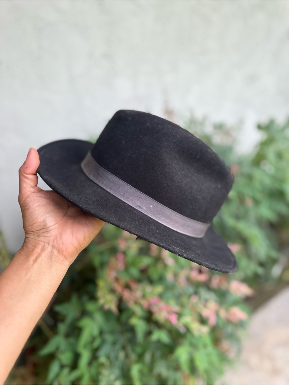 Vtg Wool Dorfmab Pacific Wide-Brim Fedora Medium